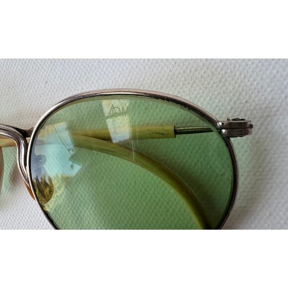American Optical Ful-Vue Round Green Lens Glasses Steam Punk main image 6